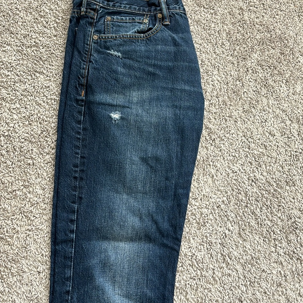 Old navy men’s slim jeans 34x30. Distressed dark blue. - Picture 5 of 7